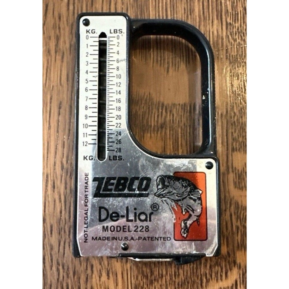 VINTAGE ZEBCO FISHERMANS'S DE-LIAR SCALE & TAPE MEASURE MODEL 228 MADE IN USA